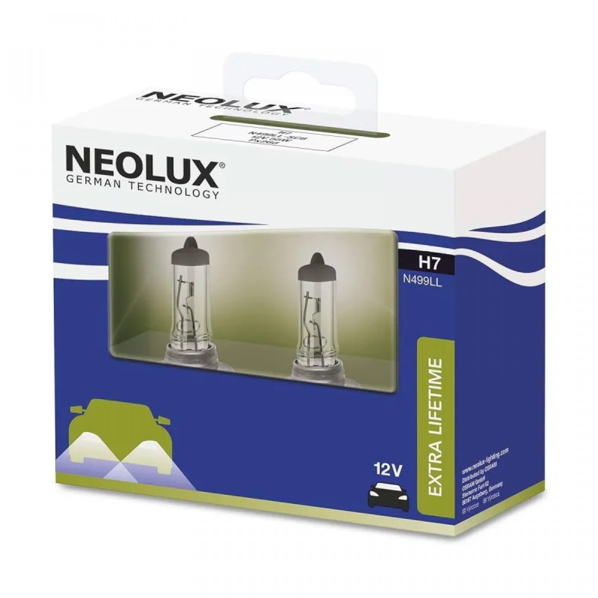 NEOLUX EXTRA LIFETIME H7 12V 55W, 2 pcs.