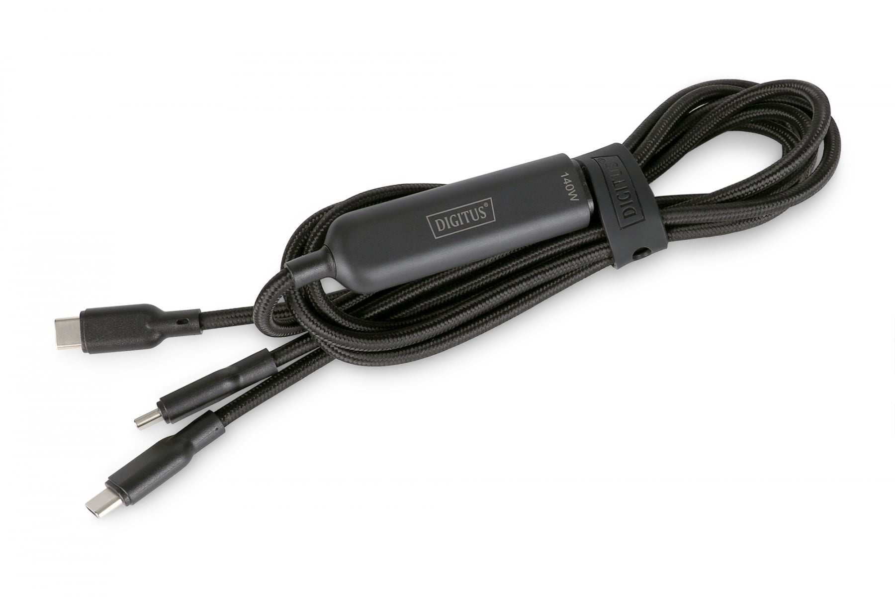 Digitus AK-300170-018-S Câble de chargement USB-C 2-en-1, 140 W, 1,8 m