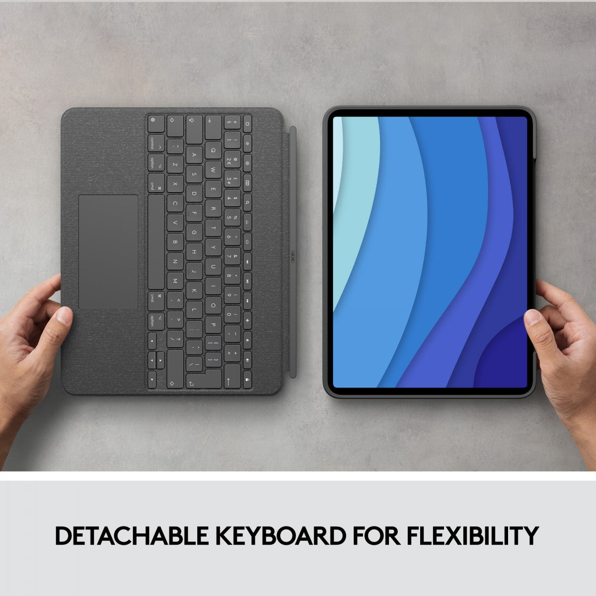 LOGITECH Combo Touch for Ipad Pro 12.9'' 5eme generation - GREY - FR