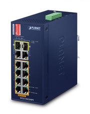 PLANET IFGS-1022HPT commutateur réseau Non-géré Fast Ethernet (10/100) Connexion Ethernet, supportant l'alimentation via ce port (PoE) Bleu