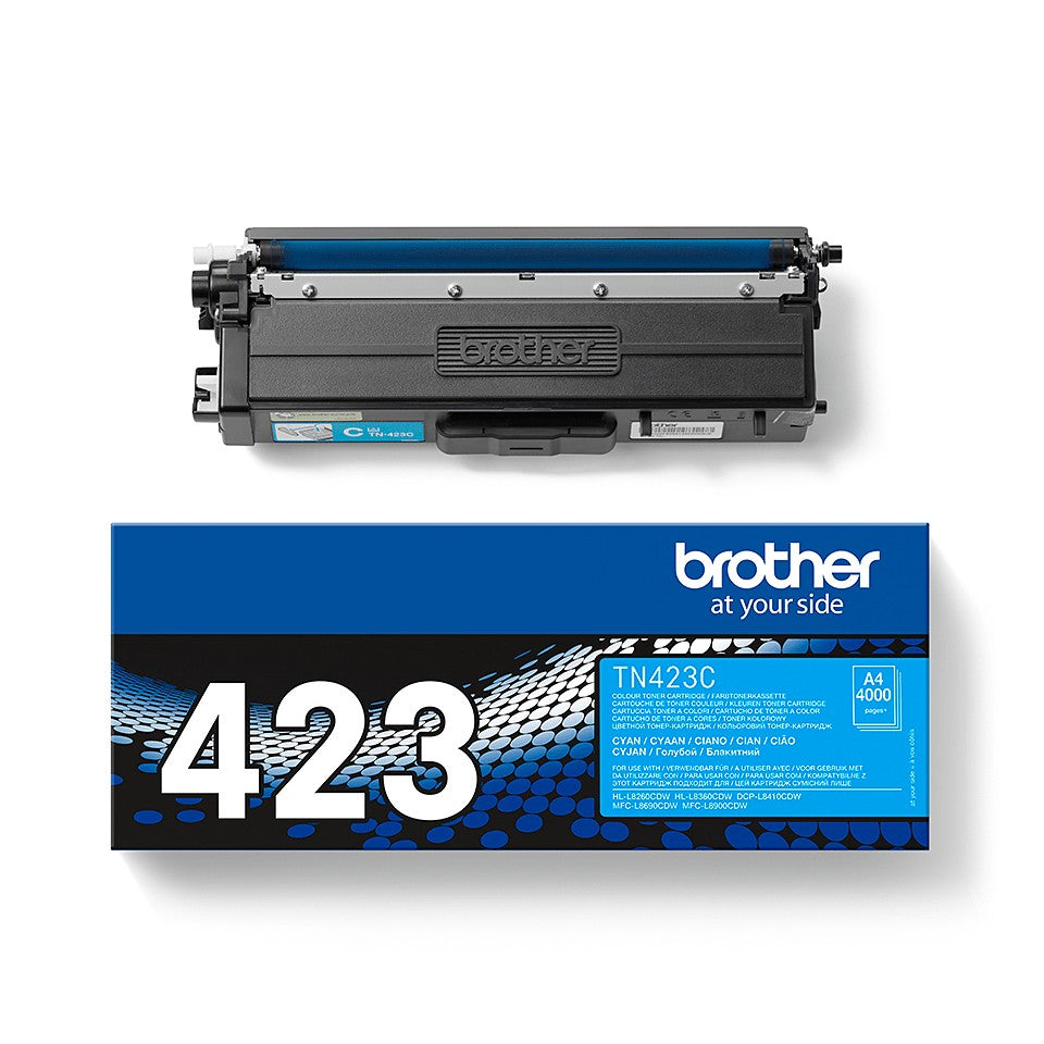 BROTHER TN423C Toner Cartouche Cyan Grande Capacité 4.000 pages pour Brother HL-L8260CDW, L8360CDW