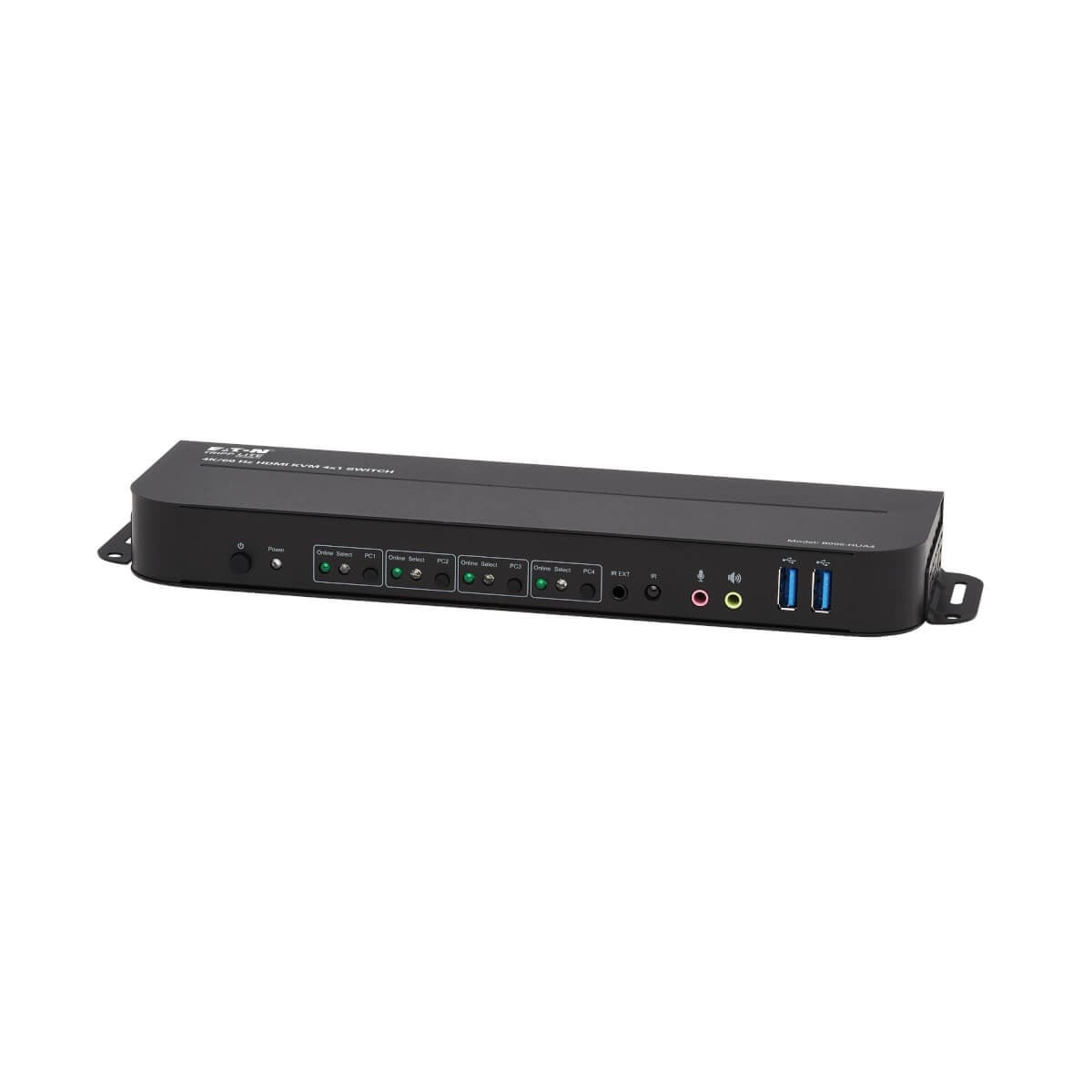 EATON TRIPPLITE HDMI USB KVM Switch 4-Port 4K 60Hz HDR HDCP 2.2 IR USB Sharing KVM/audio/USB switch 4xKVM/audio/USB