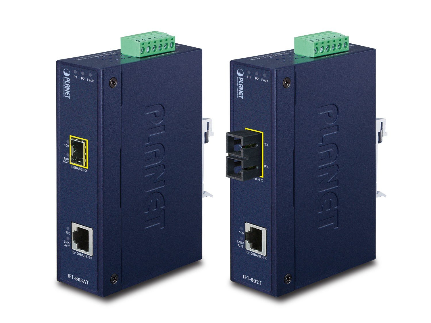 PLANET IFT-802T convertisseur de support réseau 200 Mbit/s 1310 nm Bleu