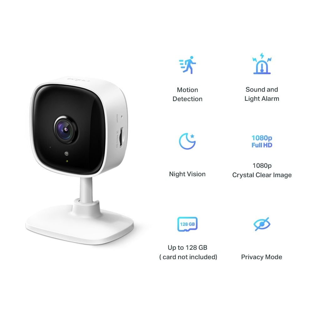 TP-LINK Tapo C110 Home Security WiFi Camera 3MP 2.4GHz microSD slot FFS Night vision