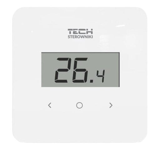 TECH-CONTROLEURS WG.11.0670 Thermostat d'ambiance R-12B filaire, blanc, dédié aux rails L-X et L-12