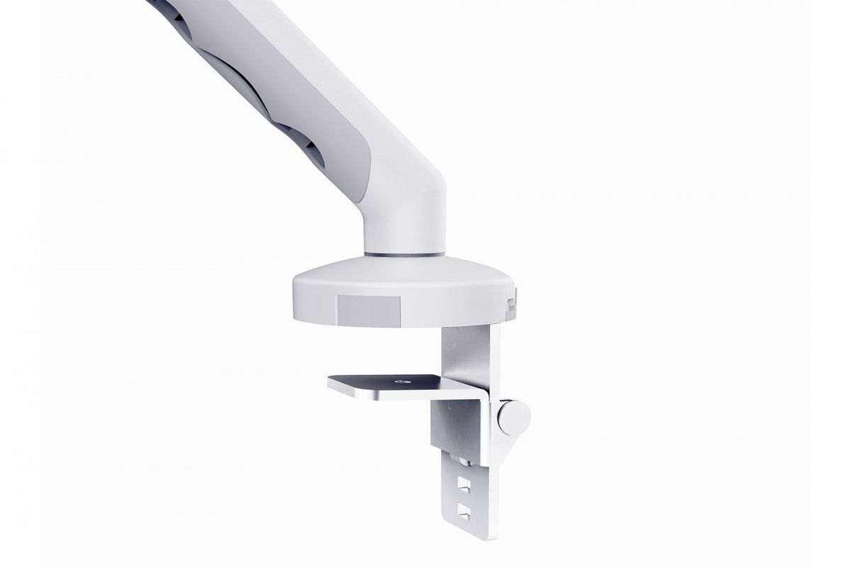 "Digitus DA-90470 Bras de bureau simple avec pince et ressort mécanique | 1x LCD max. 35"" 10kg | VESA: 75x75, 100x100 | Blanc"