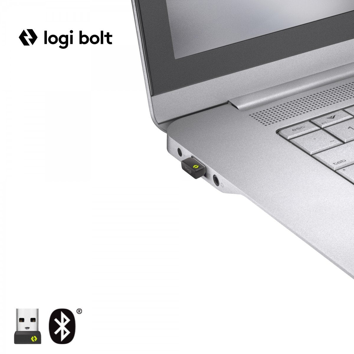LOGITECH Signature M650 L for Business Mouse right-handed 5 buttons wireless Bluetooth 2.4 GHz Bolt USB receiver
