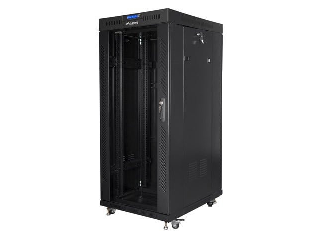 Lanberg FF01-6827-12BL - Rack autonome - 27U - 800 kg - Verrouillage des touches - Rails de rack - Pieds réglables
