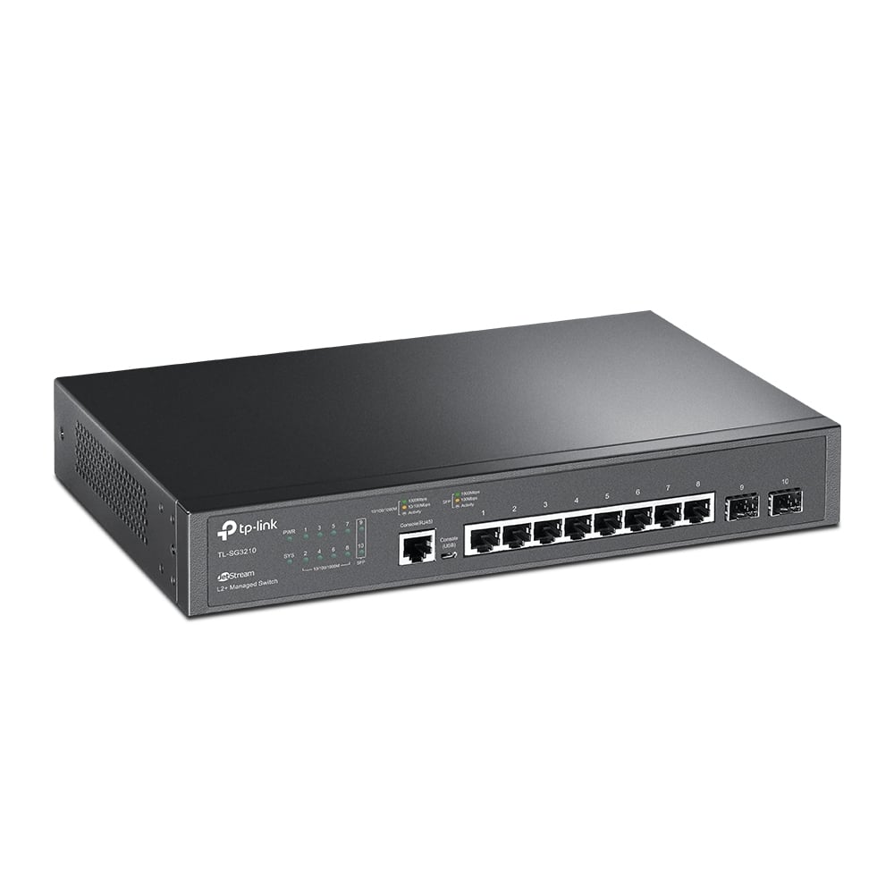 TP-Link JetStream TL-SG3210 commutateur réseau Géré L2/L3 Gigabit Ethernet (10/100/1000) 1U Noir