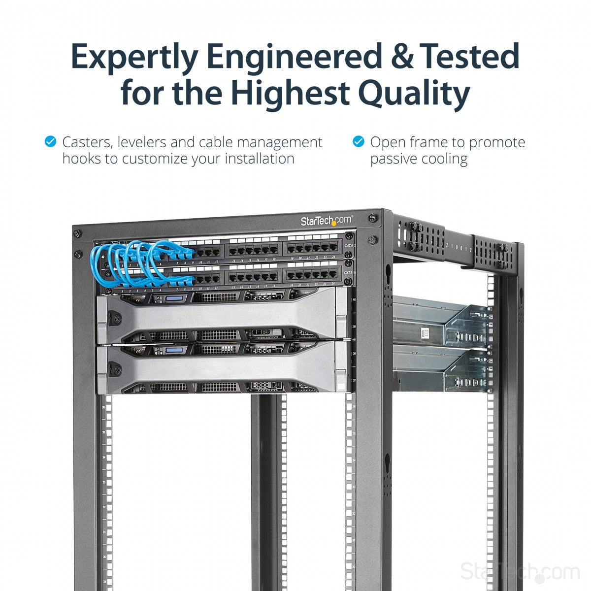 42U Adjustable Depth 4 Post Server Rack