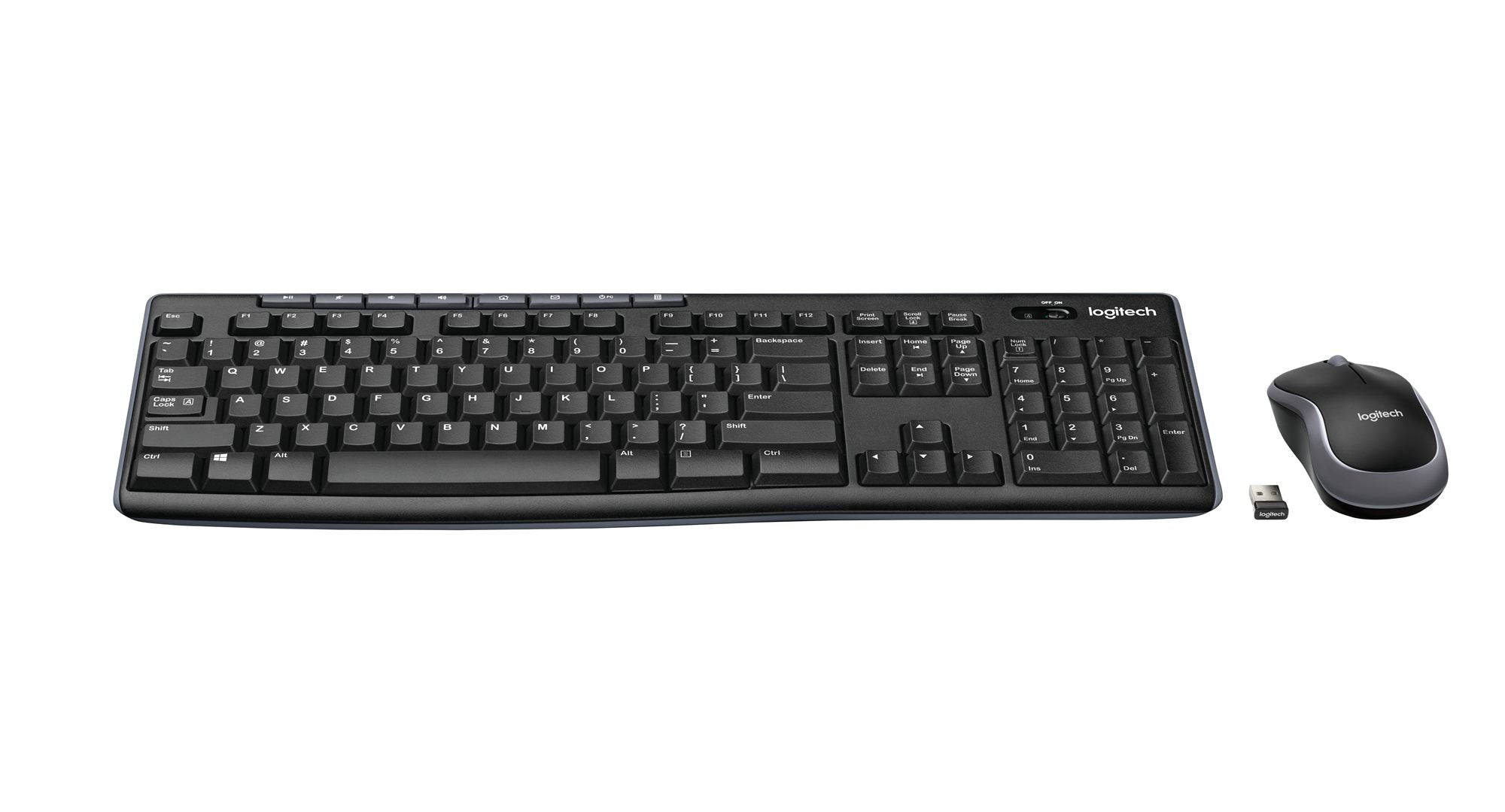 Logitech 920-004511 clavier Souris incluse Maison RF sans fil QWERTZ Allemand Noir