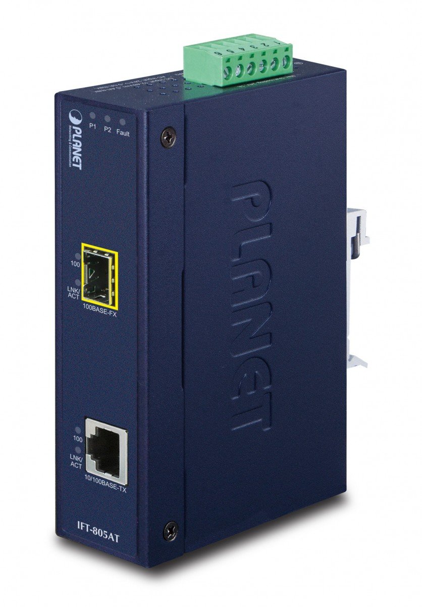 PLANET IFT-805AT convertisseur de support réseau 200 Mbit/s Bleu