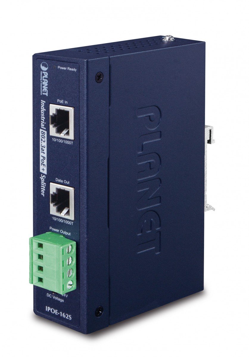 PLANET IPOE-162S séparateur voix-données Bleu Connexion Ethernet, supportant l'alimentation via ce port (PoE)