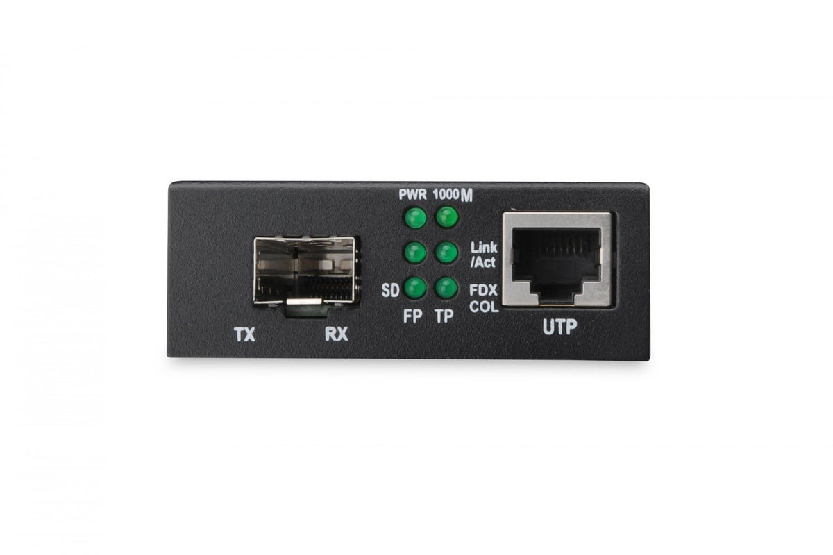 Digitus DN-82130 convertisseur de support réseau 1000 Mbit/s Noir