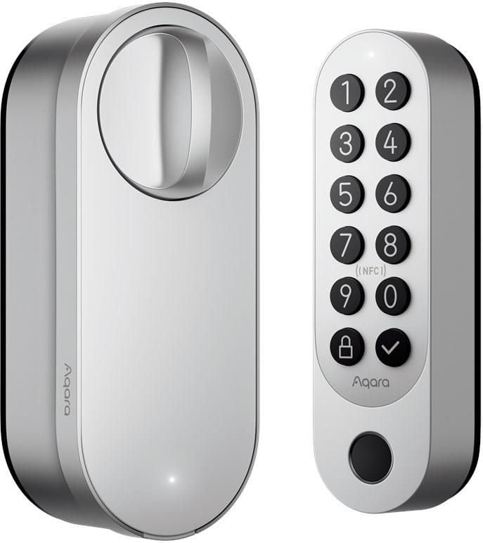 Aqara EL-D02DS Kit de serrure intelligente U200 Argent Serrure de porte intelligente HomeKit