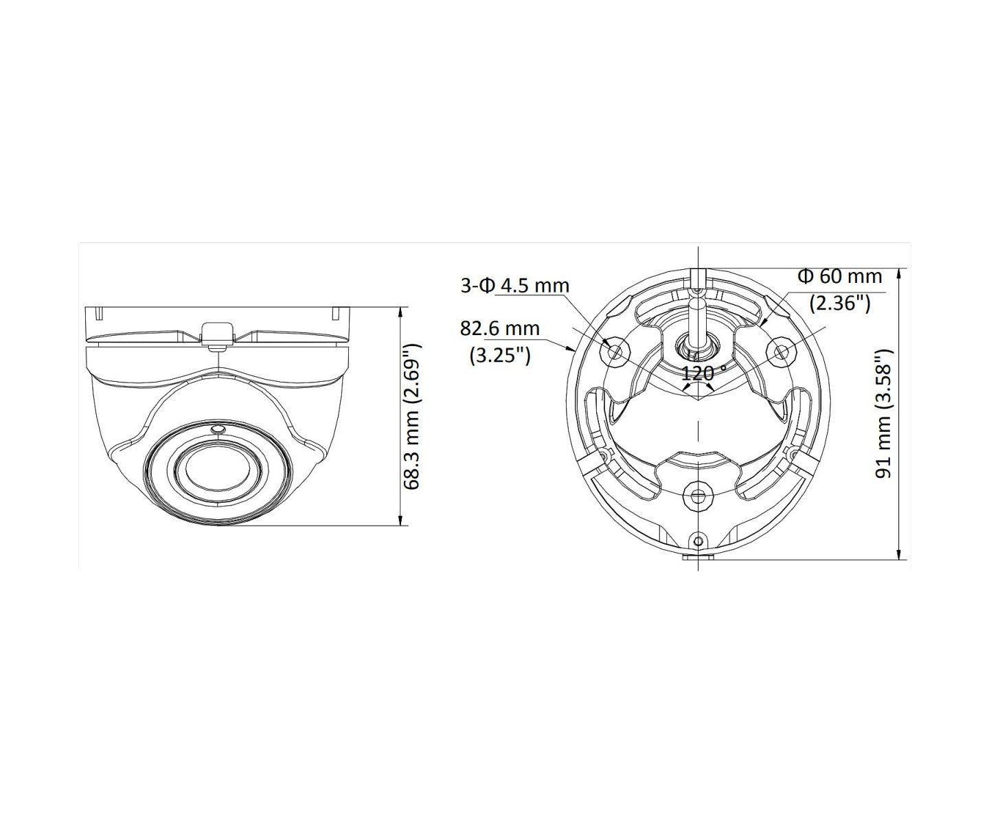 Hikvision DS-2CE76D0T-ITMF(2.8mm)(C) Caméra Turret Fixe 2 MP