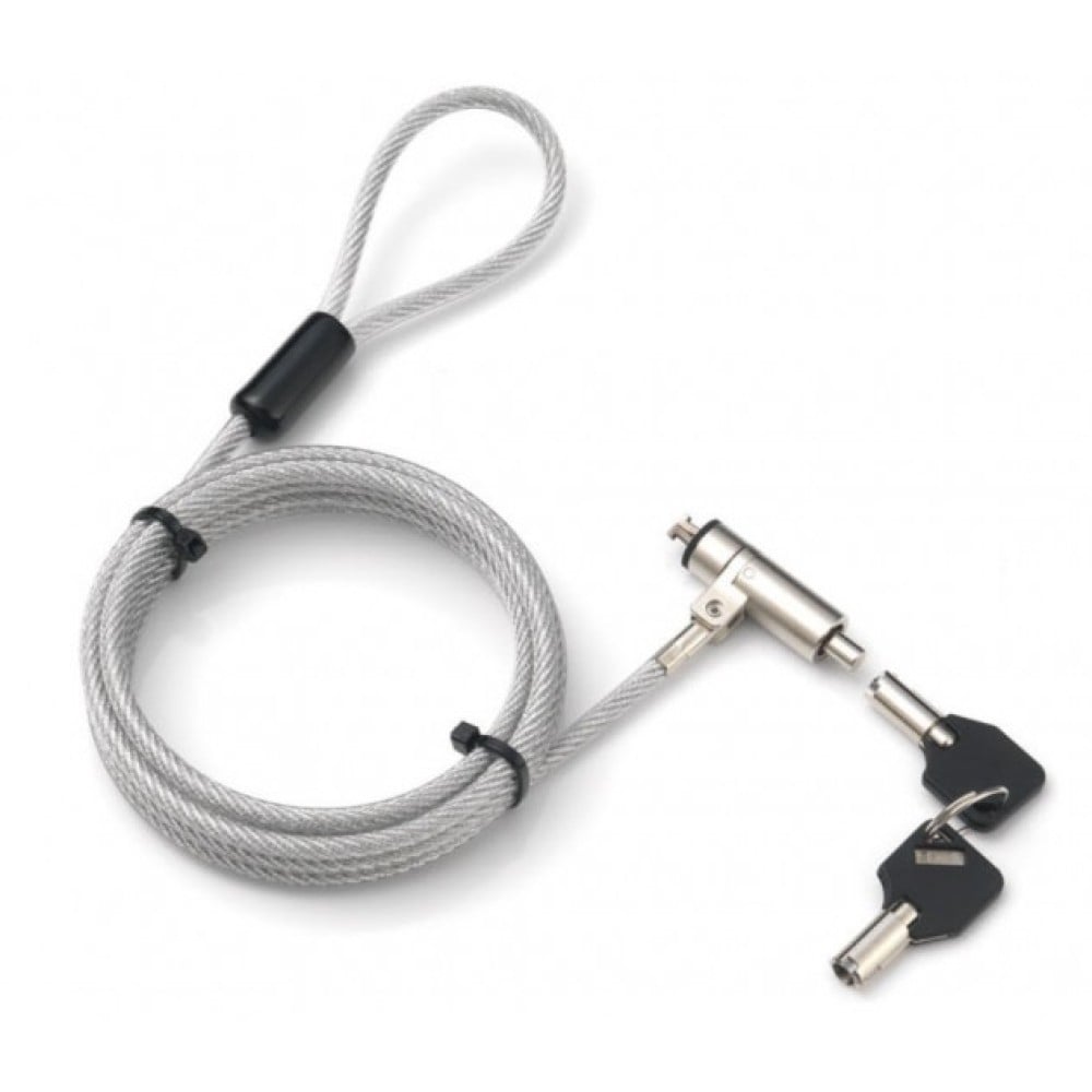 Techly IQ-LOK-13-KT Câble de sécurité pour ordinateur portable Wedge-Lock avec clé 1,8 m