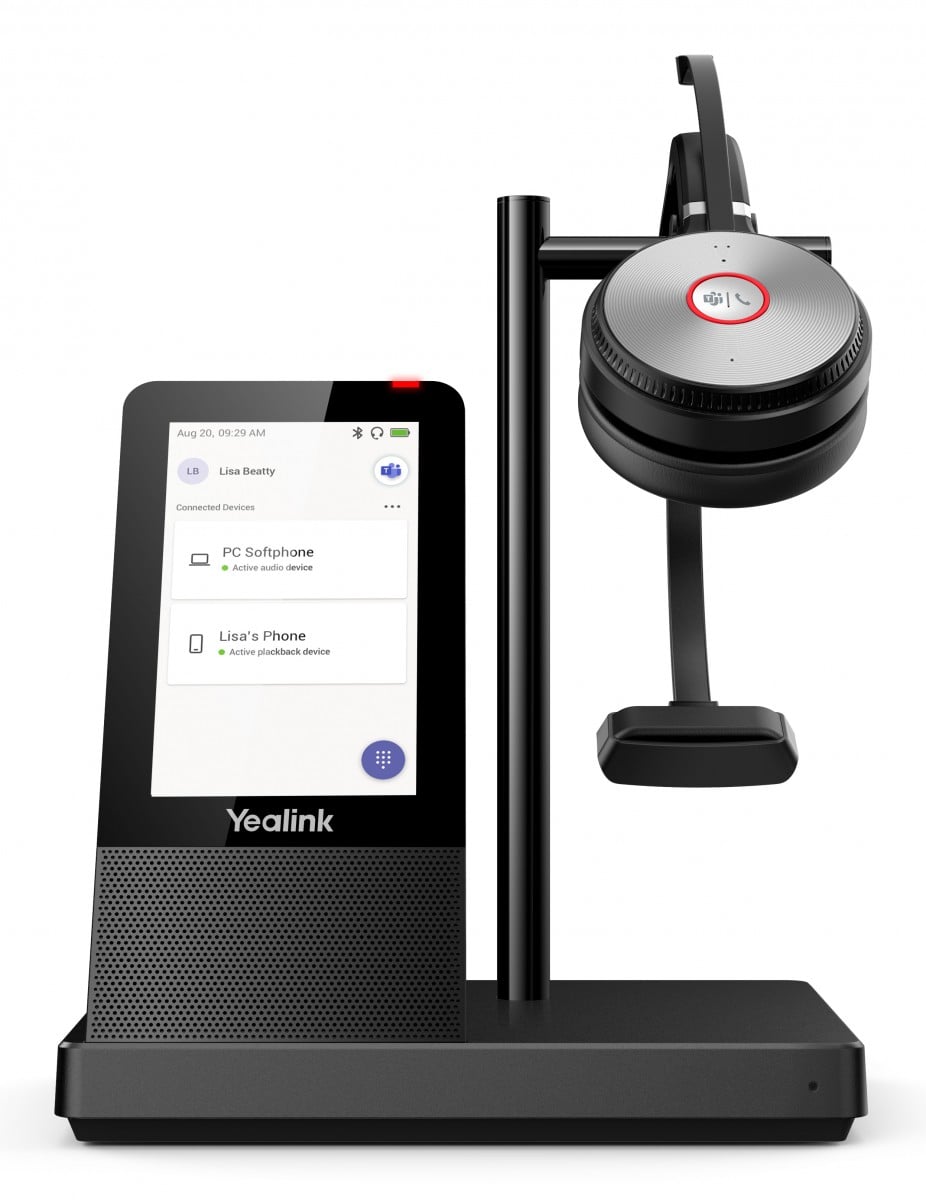 Yealink 1308002 WH66 DECT Casque Mono Sans Fil pour Teams