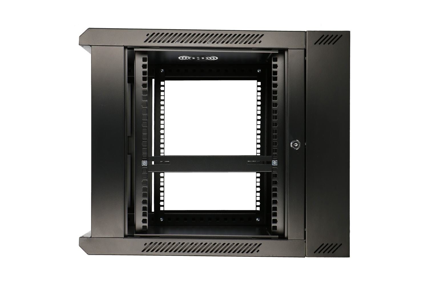 Extralink 9U 600X600 AZH WALL-MOUNTED RACKMOUNT CABINET SWING TYPE BLACK Rack monté sur le mur Noir