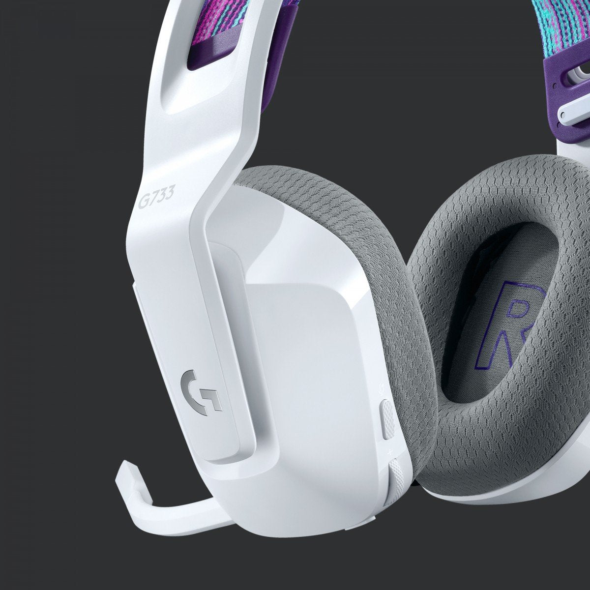 LOGITECH G G733 LIGHTSPEED Wireless RGB Gaming Headset Headset full size 2.4 GHz wireless white
