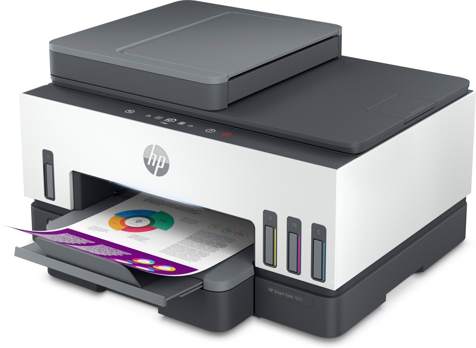 HP Smart Tank 7605 All-in-One MFP colour inkjet refillable A4 13ppm Copy 15ppm Print 250sheets USB Wi-Fi Bluetooth