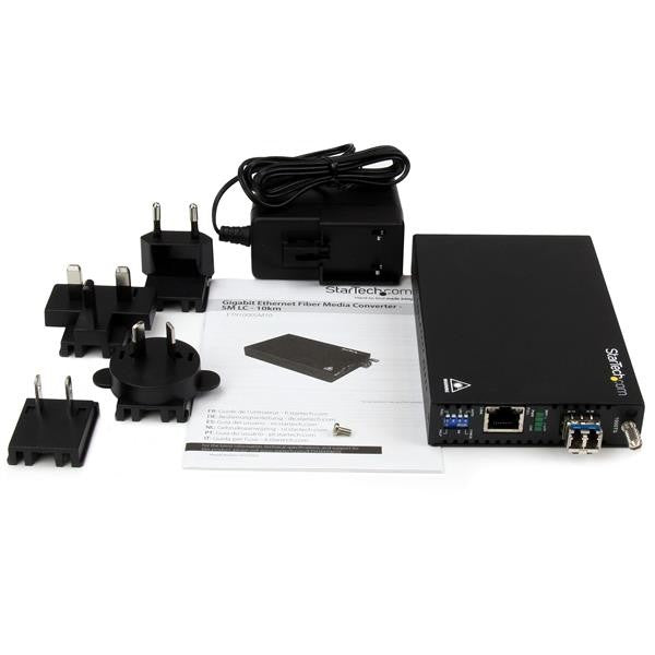 GbE Fiber Media Converter - SM LC 10 km