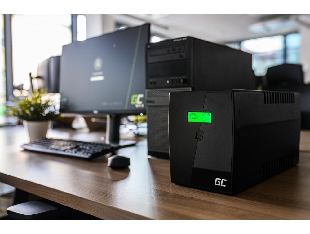 Green Cell UPS03 alimentation d'énergie non interruptible Interactivité de ligne 1,999 kVA 600 W 4 sortie(s) CA