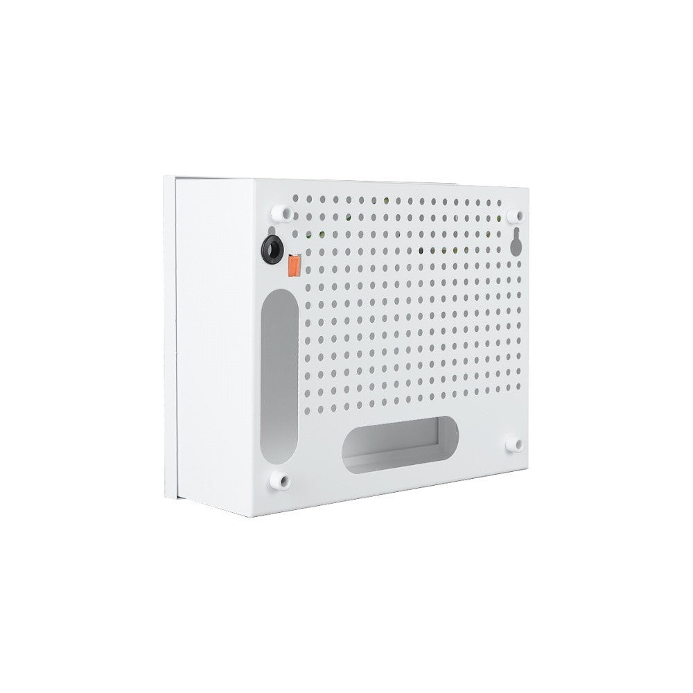 BCS BCS-E Enceinte en Acier Interne 250x200x85mm avec Antivol, Blanc