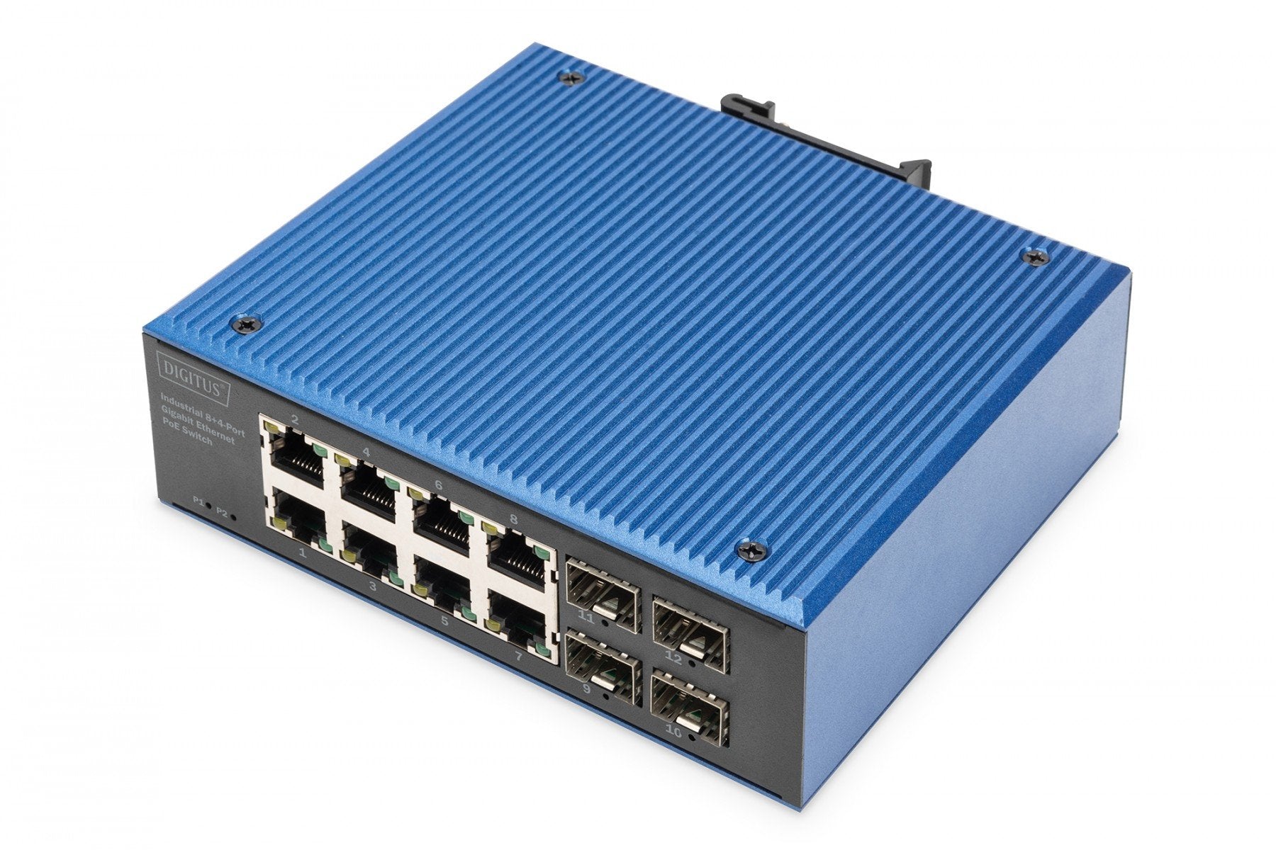 Digitus DN-651153 commutateur réseau Non-géré Gigabit Ethernet (10/100/1000) Connexion Ethernet, supportant l'alimentation via ce port (PoE) Noir, Bleu