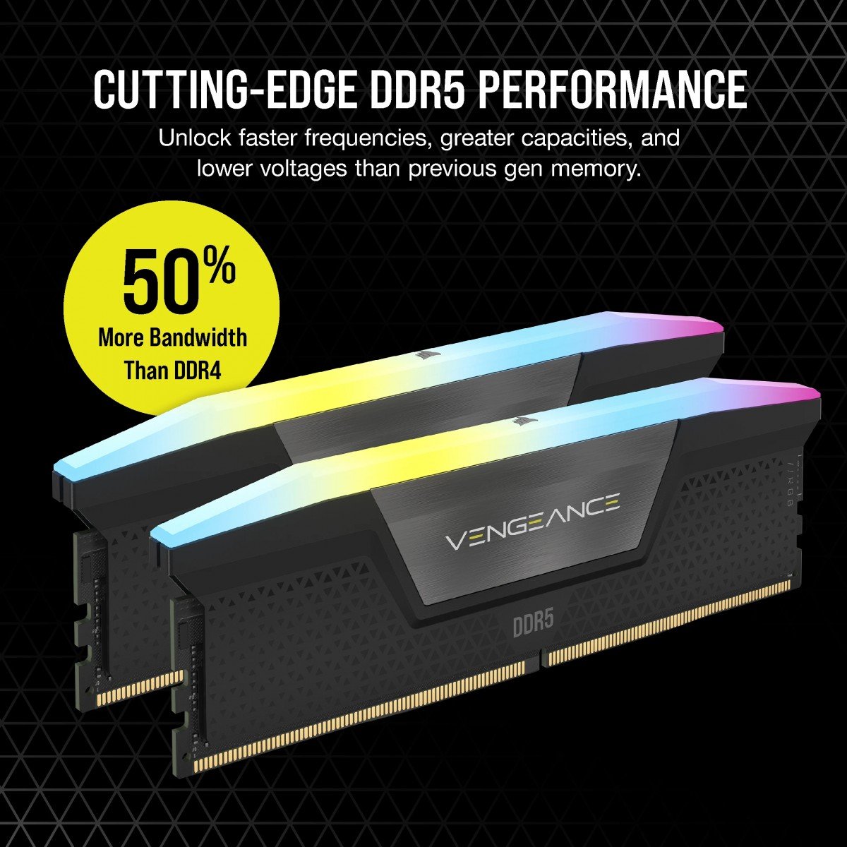 Module de mémoire Corsair Vengeance RGB CMH32GX5M2B6000C38 32 Go 2 x 16 Go DDR5