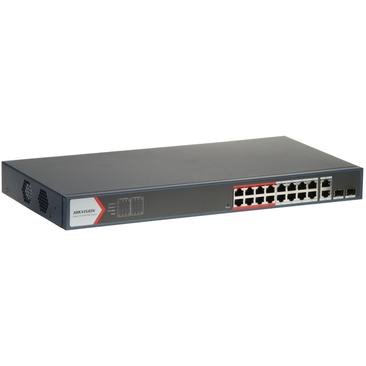 Hikvision DS-3E1318P-EI(B) Commutateur POE intelligent Fast Ethernet 16 ports