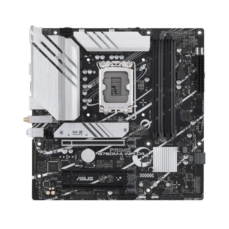 ASUS PRIME B760M-A WIFI D4 LGA 1700 4xDDR4 microATX 4xSATA MB 1xHDMI 2.1 1xDP 1.4 1xD-Sub 2xM.2