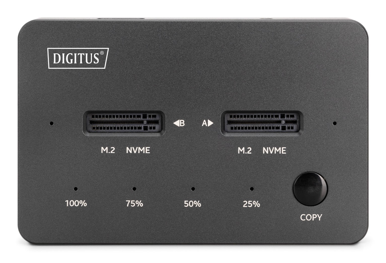 Digitus DA-71545-1 Station d'accueil pour disques avec fonction de clonage | USB-C 3.1 Gen2 10Gbps | SSD M.2 NVMe (max. 2x 4 To) | Fonction de clonage hors lign