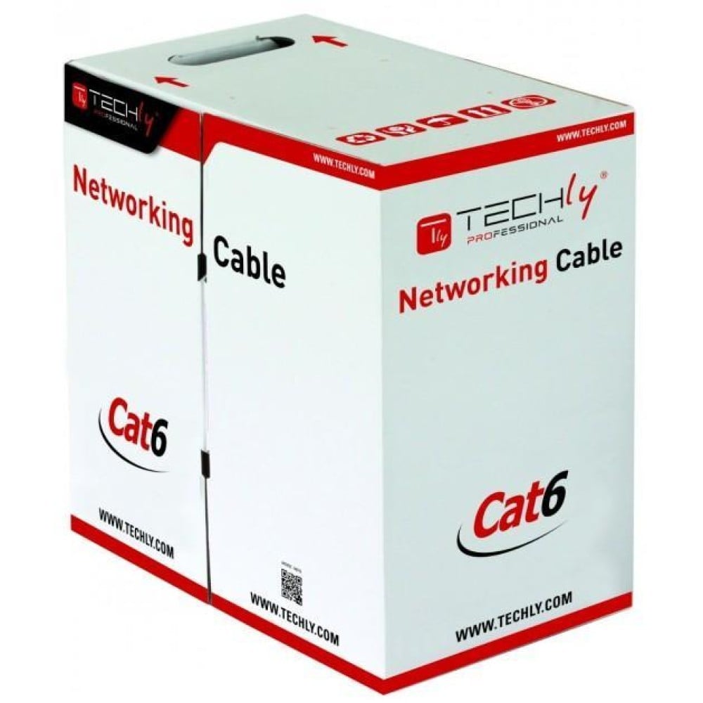 Câble a paires torsadées Techly ITP6-UTP-ICH Cat6 UTP LSZH 305m 100% CU Gris