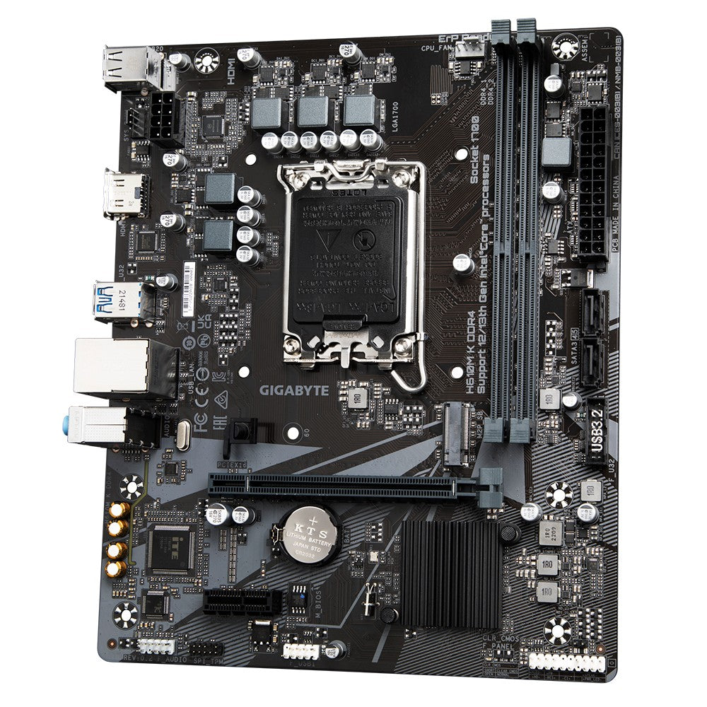 GIGABYTE H610M K DDR4 carte mere Intel H610 Express LGA 1700 micro ATX