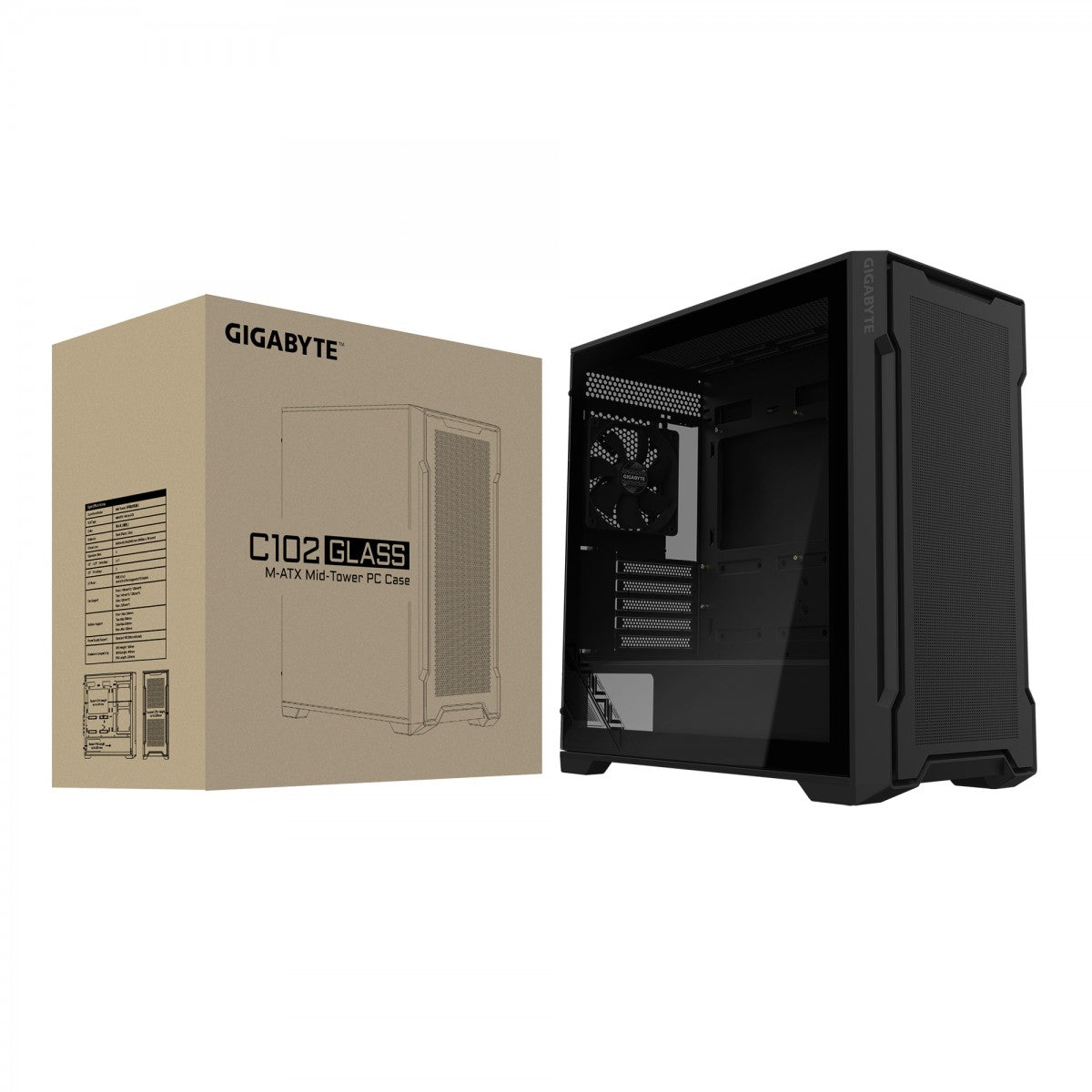 GIGABYTE C102 GLASS Midi Tower Noir