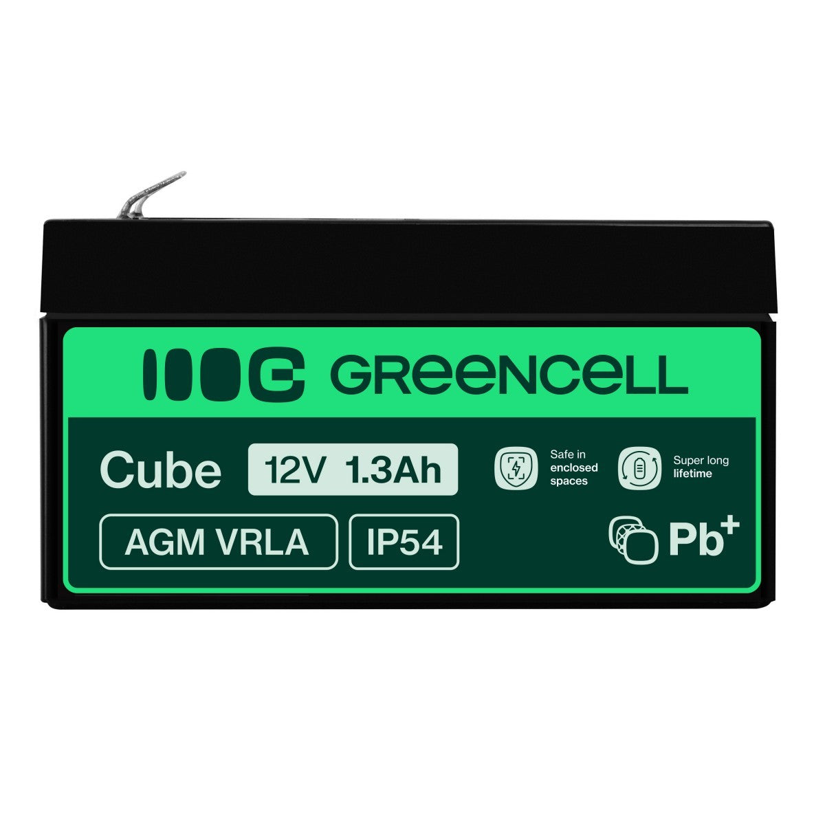 Green Cell AGM Battery 12V 1.3Ah - Battery - Mono (D)