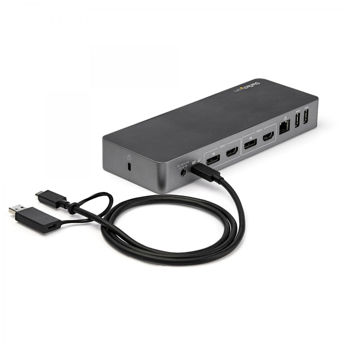 StarTech.com DK30C2DPPDUE station d'accueil Avec fil USB 3.2 Gen 1 (3.1 Gen 1) Type-C Noir, Gris
