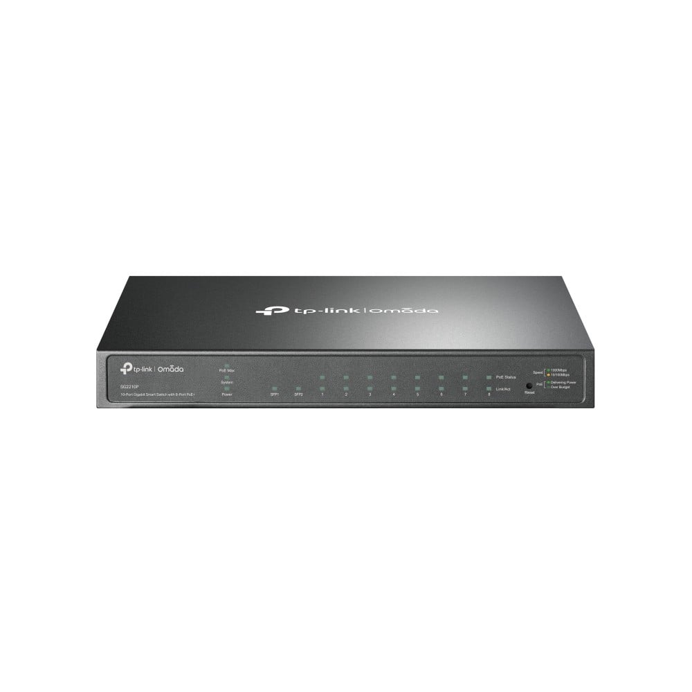 8 Port Smart PoE Switch with 2 SFP ports