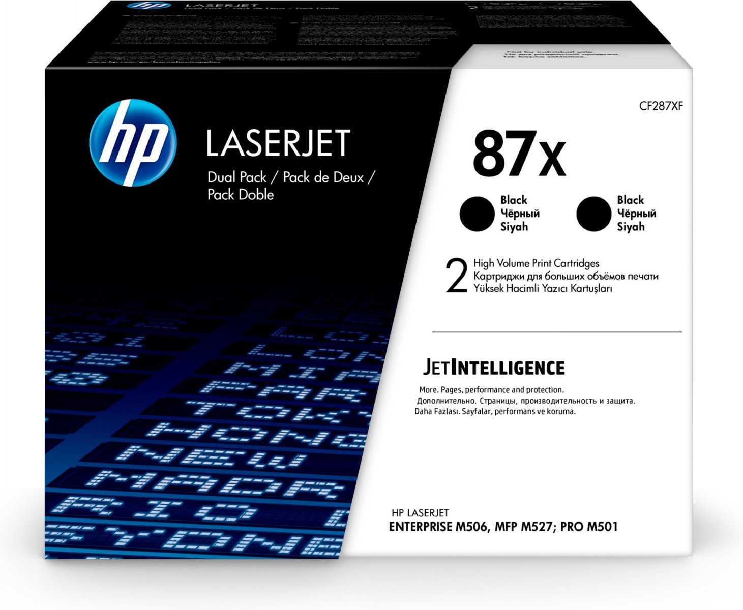 HP 87X original LaserJet Toner cartridge CF287XD Black High Yield 2-pack