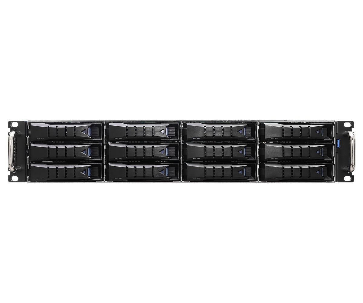 ASRock 2U12L2S-SIENA, Rack 2U, UP, AMD EPYC 8004, 12xLFF, 2XSFF, 2xGbE, Red. PSU, IPMI