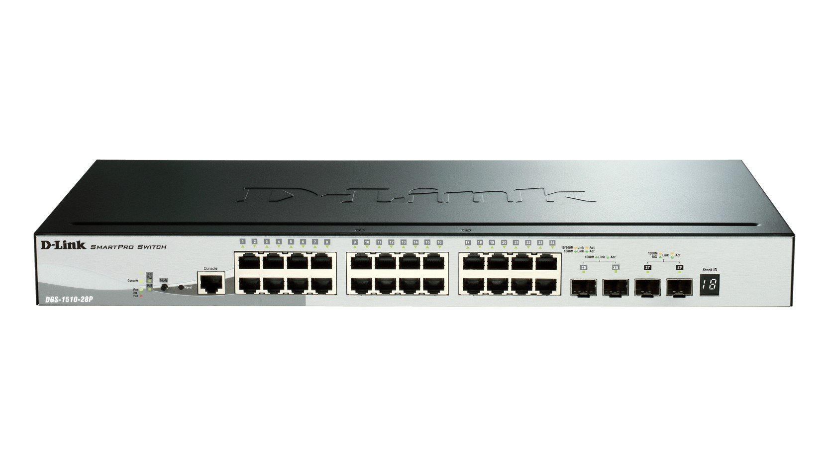 D-LINK 28-Port Smart Managed PoE Gigabit Stack Switch 2x 10G dlink green 3.0 24x 10/100/1000Mbit/s TP RJ-45 PoE Port 802.3at