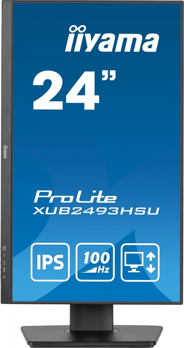 IIYAMA XUB2493HSU-B7 24inch IPS FHD 100Hz 300cd/m2 1ms Speakers HDMI DP 2xUSB 2.0 Speakers 15cm Height Adj. Stand