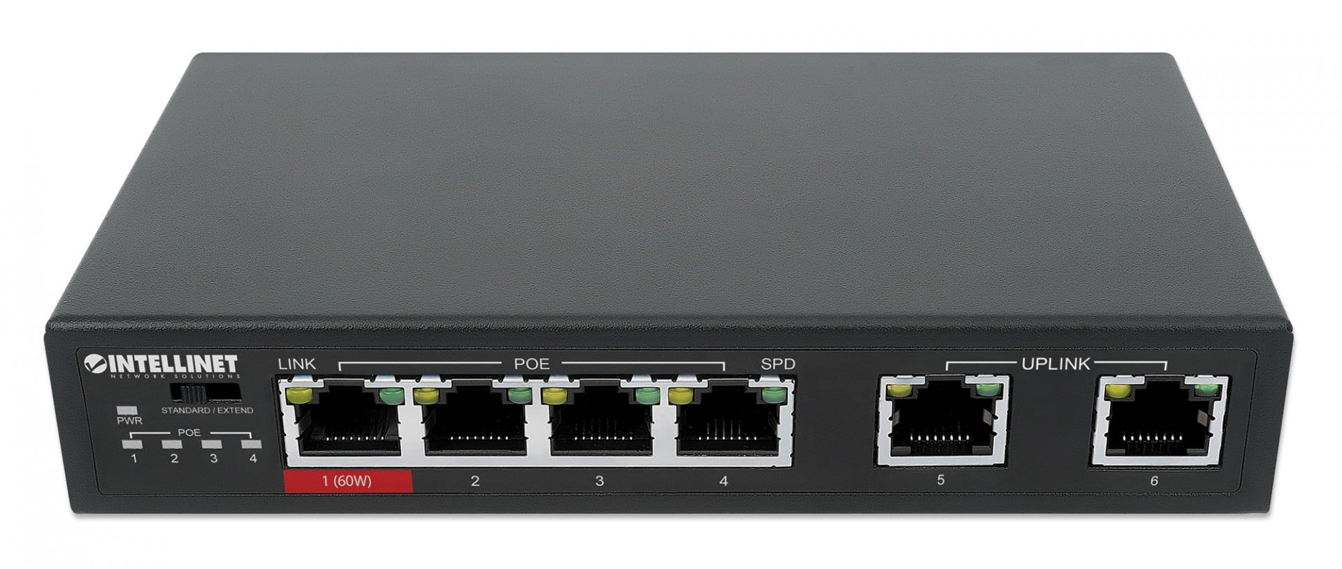 Intellinet 561686 commutateur réseau Fast Ethernet (10/100) Connexion Ethernet, supportant l'alimentation via ce port (PoE) Noir