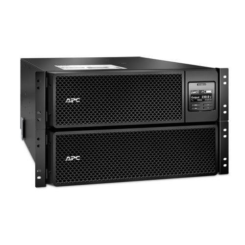 APC Smart-UPS SRT 10000VA RM UPS rack-mountable AC 230V 10 kW 10000VA Ethernet 10/100 USB output connectors 14 6U Black