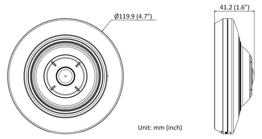 Hikvision DS-2CD2955G0-ISU(1.05mm) 5MP Fixed Fisheye Network Camera