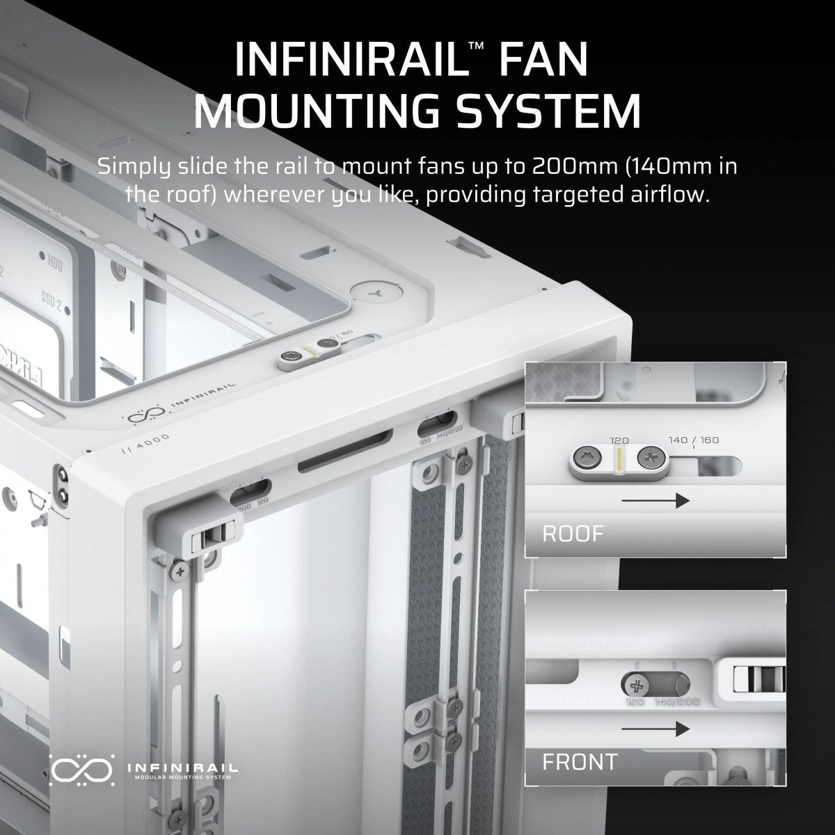 Corsair FRAME 4000D Midi Tower Blanc