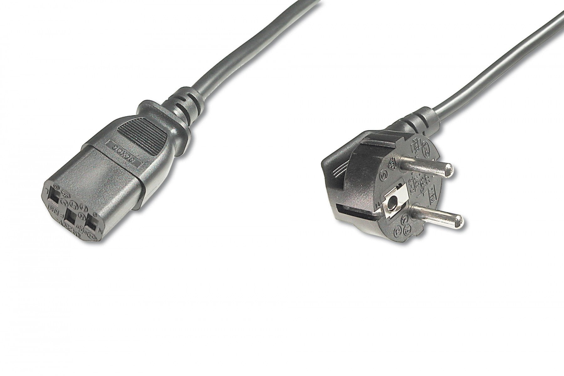 Digitus AK-440109-008-S câble électrique Noir 0,75 m Coupleur C13 IEC C13