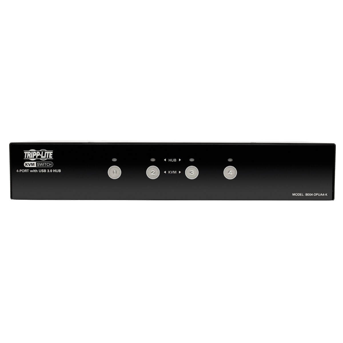 EATON TRIPPLITE 4-Port DisplayPort KVM Switch w/Audio Cables and USB 3.0 SuperSpeed Hub KVM audio USB switch 4xKVM audio
