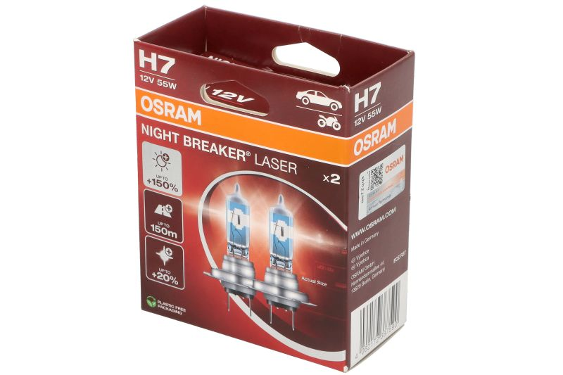 OSRAM Night Breaker Laser H7 12 V 55 W, 2 pcs.